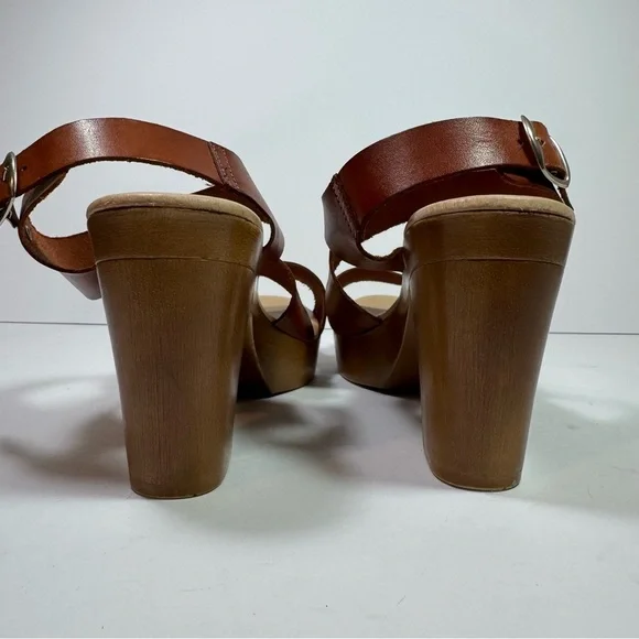 Eric Michael Brown Leather Sandals Size 39 - Picture 4 of 11